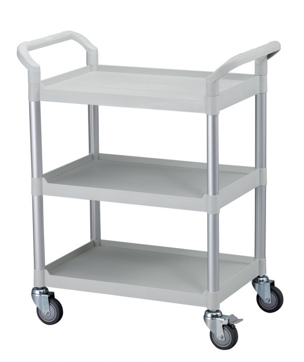 Chariot polyvalent gris clair - 3 plateaux - 800 x 480 x H1000 mm