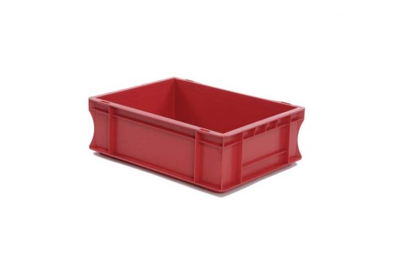 Bac Eurobox plein - 400x300xH120 - rouge