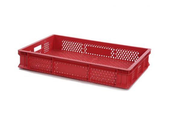 Bac Eurobox ajouré - 600x400xH90 - rouge