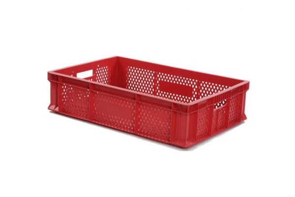 Bac Eurobox ajouré - 600x400xH135 - rouge