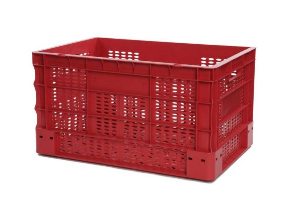 Bac Eurobox ajouré - 600x400xH330 - rouge