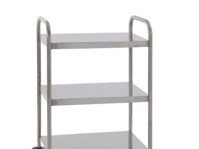 Guéridon Inox soudé 3 plateaux 600x400mm