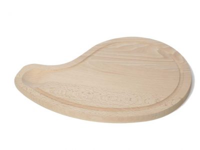 Planche bois côte de bœuf avec rigole 31X20X1.5 cm