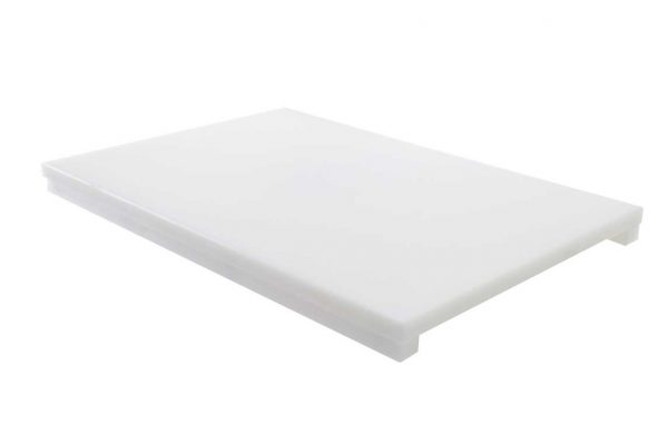 Planche vitrine glissières PEHD 500 - blanc- 60X40X2 cm