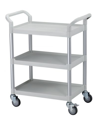 Chariot polyvalent gris clair - 3 plateaux - 800 x 480 x H1000 mm