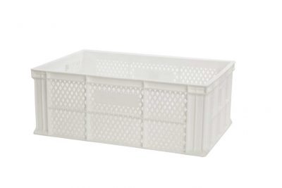 Bac Eurobox ajouré - 600x400xH220 - blanc