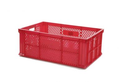 Bac Eurobox ajouré - 600x400xH220 - rouge