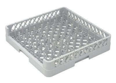 Casier de lavage gris ouvert pour plateaux