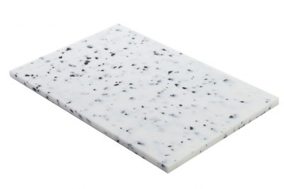Planche PEHD 500 marbre blanc/noir- sur mesure- EP.2cm le M2