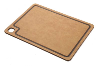 Planche à découper avec rigole 37x27,5 cm - Fibre de bois - Naturel