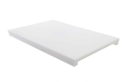 Planche vitrine glissières PEHD 500 - blanc- 60X40X2 cm